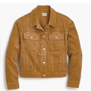 J. Crew Corduroy Garment Dyed Trucker Jacket L